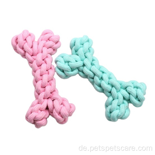 Knochenform Baumwollseil Langlebige Hund kauen Spielzeug